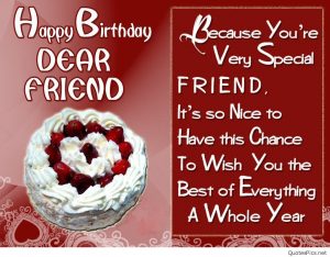 Best Ideas About Birthday Wishes For A Special Friend Happy Birthday Dear Friend Cake