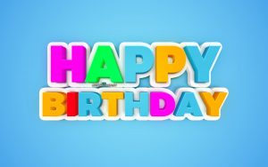 Happy Birthday Multicolored 3d Letters Blue Background Blue High Resolution Happy Birthday Background