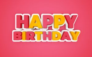Happy Birthday Pink Background 3d Multicolored Letters High Resolution Hd Backgrounds Birthday