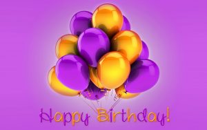 Happy Birthday Wallpaper Happy Birthday Purple And Gold Balloons