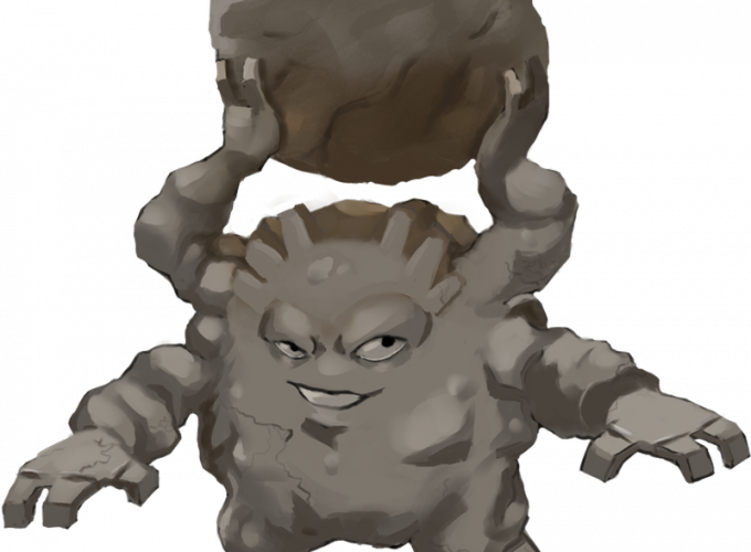 Graveler Pokemon PNG Isolated Photo