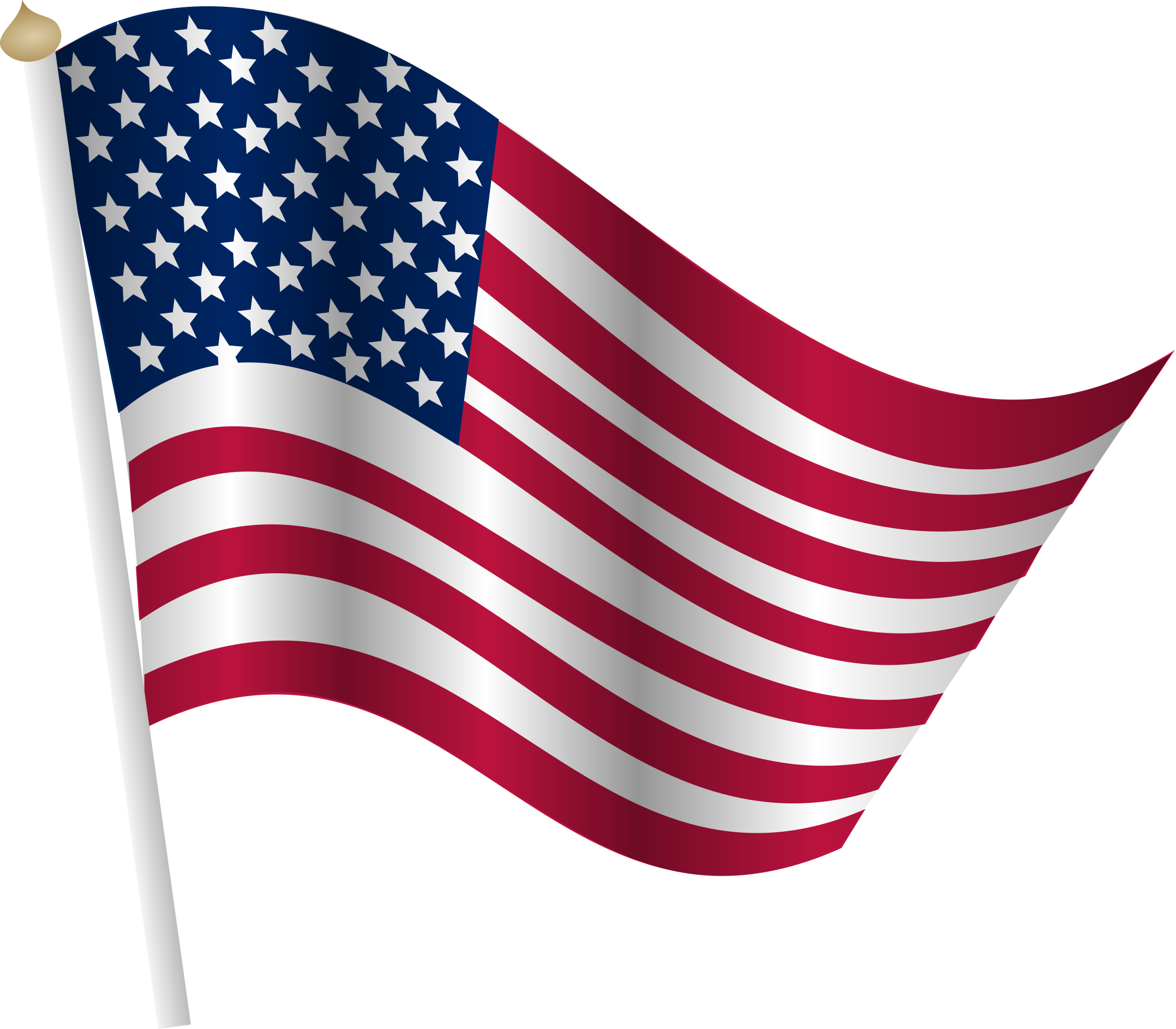 American Flag Vector Transparent PNG