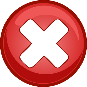 Red Cancel Button Transparent Background