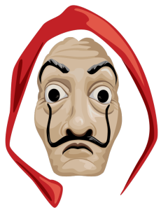Money Heist Face Mask Download Free PNG