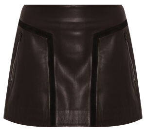 Skirt Leather Black Background PNG Image