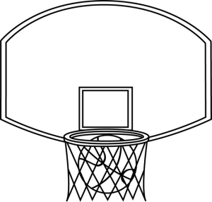 Black And White Basketball Hoop PNG Clipart Background