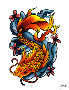 Fish Tattoos Colorful Transparent File