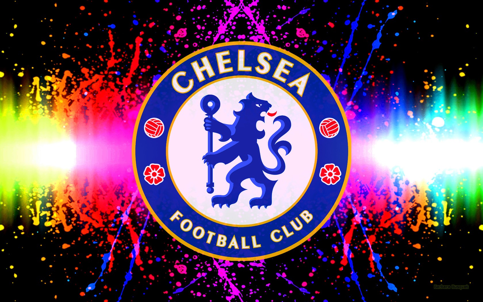 Chelsea wallpaper with colorful paint splashes 1